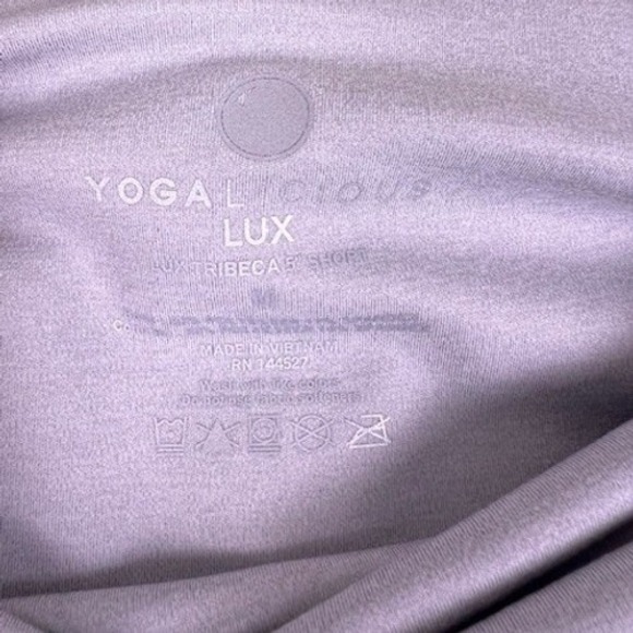 Yogalicious Lux Womens High Waist Biker Shorts 2 Pack Black Grey Size Medium - Picture 14 of 16